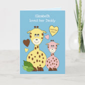 小さな女の子誕生日の挨拶からパパ カード (正面)