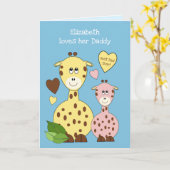 小さな女の子誕生日の挨拶からパパ カード (黄色い花)