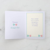 小さな女の子誕生日の挨拶からパパ カード (内部)