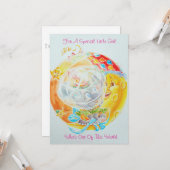 小さな女の子誕生日カード カード (正面/裏面インサイチュ)