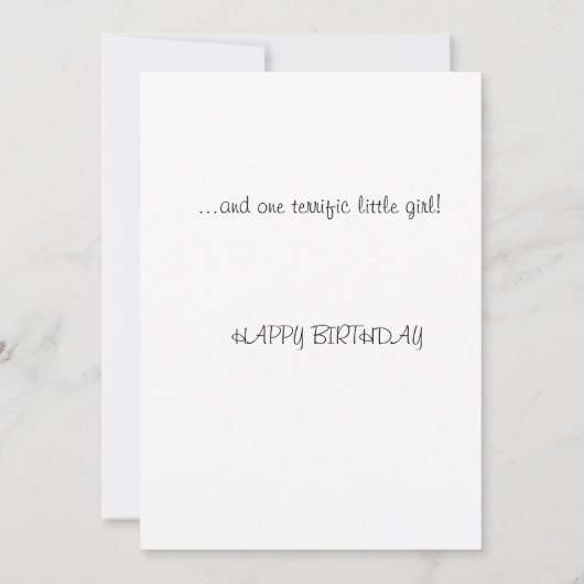 小さな女の子誕生日カード カード (裏面)