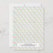 小さな女の子誕生日パーティ招待状女の子らしい女の子d1 招待状 (裏面)