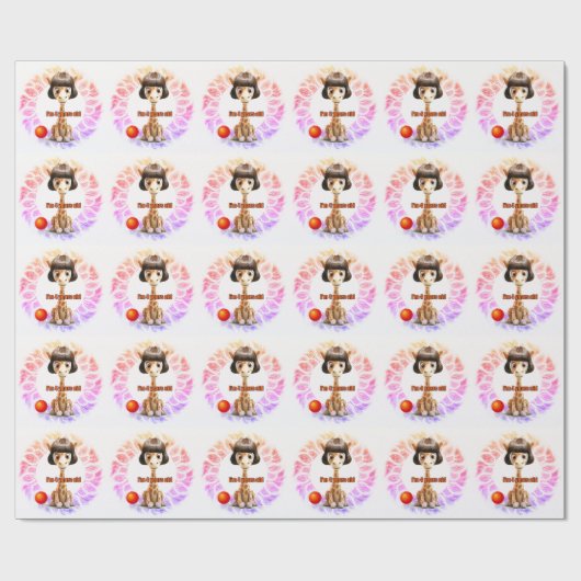 小さな女の子誕生日 ラッピングペーパー (フラット)