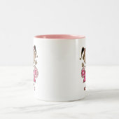 小さな女の子誕生日Tシャツとギフト ツートーンマグカップ (中央)