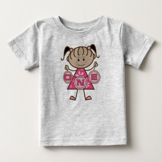 小さな女の子誕生日Tシャツとギフト ベビーTシャツ (正面)