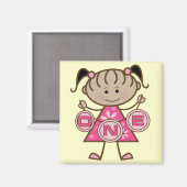 小さな女の子誕生日Tシャツとギフト マグネット (正面/裏面)