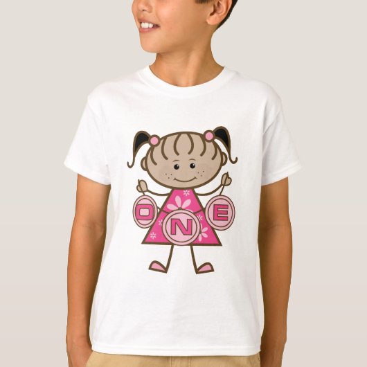 小さな女の子誕生日Tシャツとギフト Tシャツ (正面)