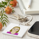 小さな女の子鎖 キーホルダー (正面右)