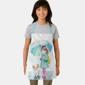 小さな女の子雨天 エプロン (インサイチュ)