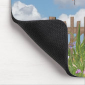 小さな女の子飛んでいるAカイト マウスパッド (コーナー)