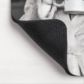 小さな女の子飲用コーヒー マウスパッド (コーナー)