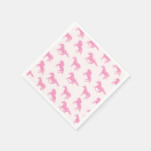 小さな女の子馬好きピンクグリッター誕生日 スタンダードカクテルナプキン (角)