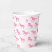 小さな女の子馬好きピンクグリッター誕生日 紙コップ (右)