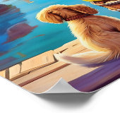 小さな女の子魚釣り ポスター (角)