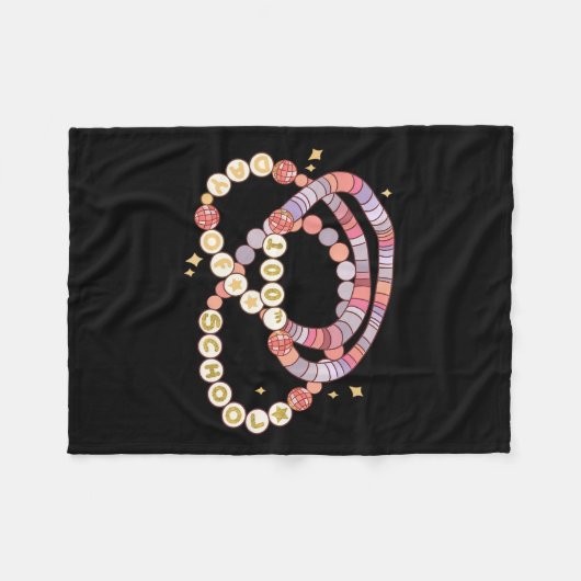 小さな女の子100日のおもしろい学校友情Br フリースブランケット (正面(横))