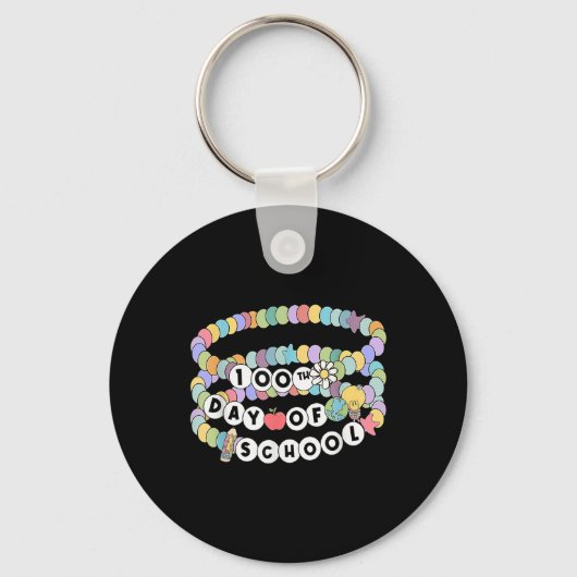小さな女の子100日の学校友好ブレスレット キーホルダー (正面)