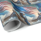 小さな女の子（アメリカ国旗） ラッピングペーパー (ロールコーナー)