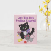 小さな女の子 カード (黄色い花)