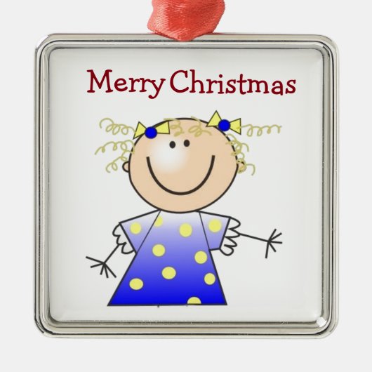 ***小さな女の子***クリスマスオーナメント メタルオーナメント (正面)