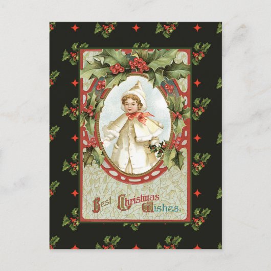 小さな女の子 シーズンポストカード (正面)