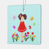 小さな女の子 セラミックオーナメント (左)
