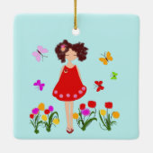 小さな女の子 セラミックオーナメント (裏面)