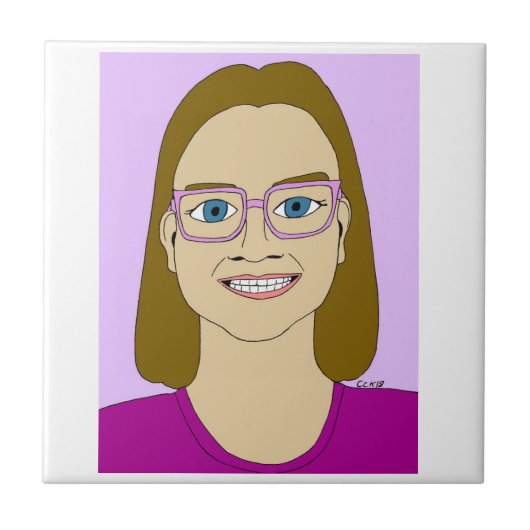 小さな女の子 タイル (正面)