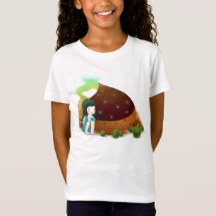 小さな女の子、チョコレートワイシャツ Tシャツ