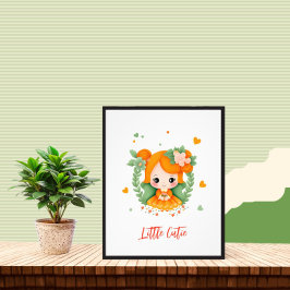 小さな女の子（花） フォトプリント           