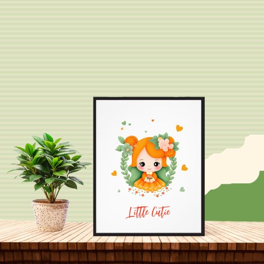小さな女の子（花） フォトプリント           