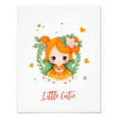 小さな女の子（花） フォトプリント            (正面)