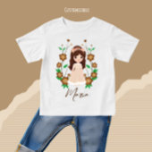 小さな女の子（花） ベビーTシャツ