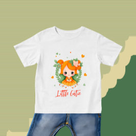 小さな女の子（花） ベビーTシャツ