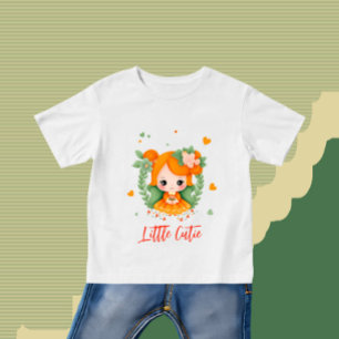 小さな女の子(花) ベビーTシャツ