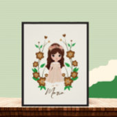 小さな女の子（花） ポスター