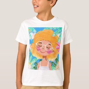 小さな女の子(花) Tシャツ