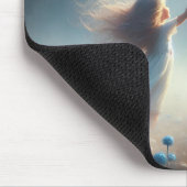 小さな女の子（赤気球） マウスパッド (コーナー)