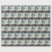 小さな女の子（赤気球） ラッピングペーパー (フラット)