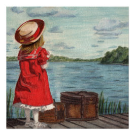 小さな女の子（赤） ポスター