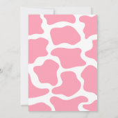 小さな女性のカーボーイがウェスタンの赤ちゃんシャワーの途中にある 招待状 (裏面)