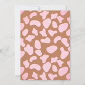 小さな女性のカーボーイがベビーシャワーの途中にある 招待状 (裏面)