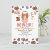 小さな女性のカーボーイが赤ちゃんのシャワーを途中にある 招待状 (スタンド正面)
