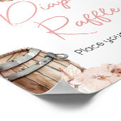 小さな女性のカーボーイの赤ちゃんシャワーおむつラッフル ポスター (角)