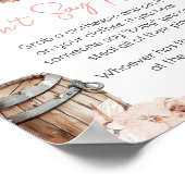 小さな女性のカーボーイの赤ちゃんシャワーベビーと言わない ポスター (角)