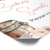 小さな女性のカーボーイの赤ちゃんシャワーベビーは甘い ポスター (角)