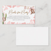 小さな女性のカーボーイの赤ちゃんシャワーベビー エンクロージャーカード (正面/裏面)