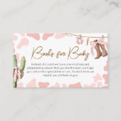 小さな女性のカーボーイの赤ちゃんシャワーベビー エンクロージャーカード (正面)