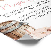 小さな女性のカーボーイの赤ちゃんシャワー夜遅くのおむつ ポスター (角)