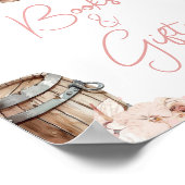 小さな女性のカーボーイの赤ちゃんシャワー本と贈り物 ポスター (角)