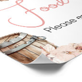 小さな女性のカーボーイの赤ちゃんシャワー食品 ポスター (角)